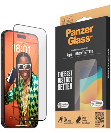 PanzerGlass Ultra-Wide Apple iPhone 15 Pro Max Protector EasyAligner Screen Protectors
