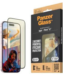 PanzerGlass EyeCare Ultra-Wide Apple iPhone 15 Protector Easyaligner