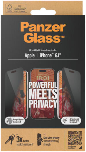 PanzerGlass Ultra-Wide Apple iPhone 15 Privacy Glass EasyAligner afbeelding 16