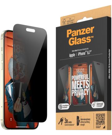PanzerGlass Ultra-Wide Apple iPhone 15 Plus Privacy Glass EasyAligner Screen Protectors