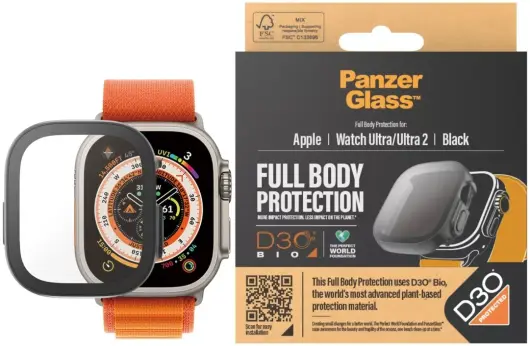 PanzerGlass Full Body Protect D3O Apple Watch Ultra / Ultra 2 Hoesje Zwart afbeelding 1
