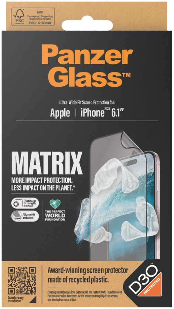 PanzerGlass Matrix D3O Ultra-Wide Apple iPhone 15 Protector AlignerKit afbeelding 11