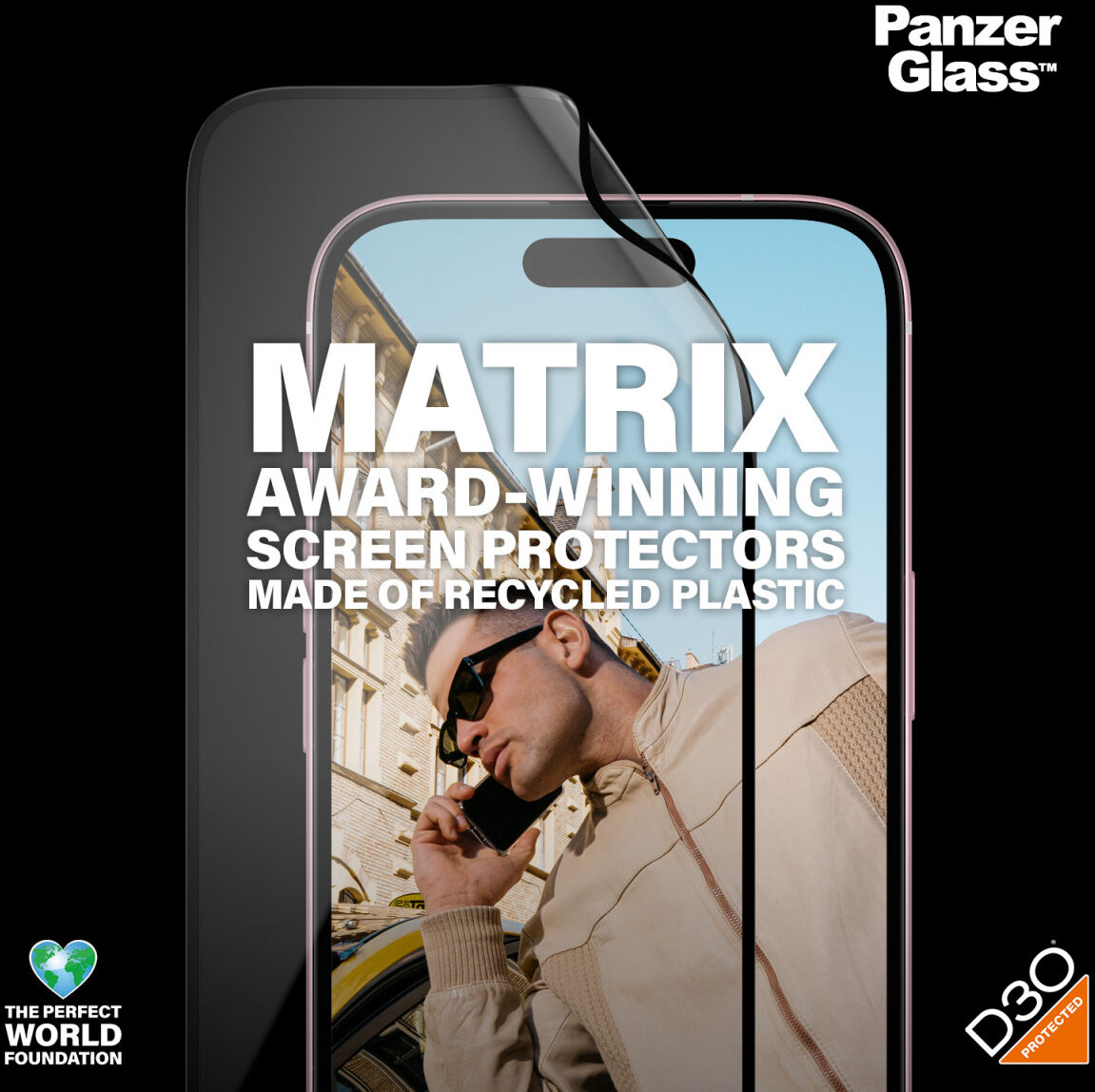 PanzerGlass Matrix D3O Ultra-Wide Apple iPhone 15 Protector AlignerKit afbeelding 6