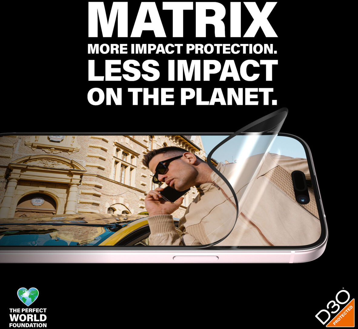 PanzerGlass Matrix D3O Ultra-Wide Apple iPhone 15 Protector AlignerKit afbeelding 3