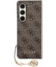 Guess Samsung Galaxy Z Fold 5 Hoesje Charm Back Cover Bruin