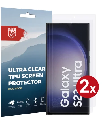 Rosso Samsung Galaxy S23 Ultra Screen Protector Ultra Clear Duo Pack Screen Protectors