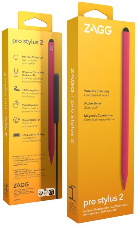 ZAGG Pro Stylus 2 - Actieve Stylus Pen voor Apple iPad - Roze afbeelding 4