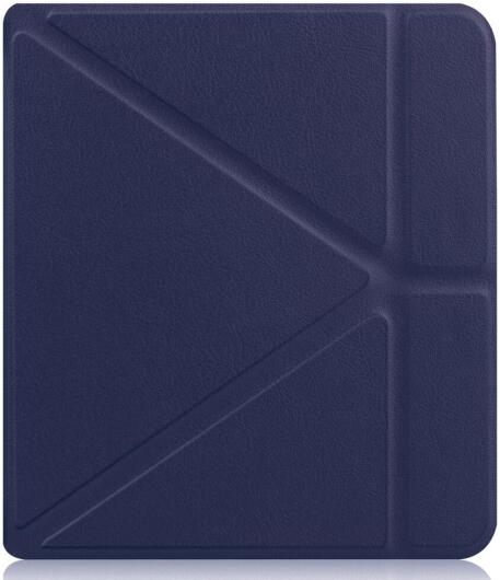 Kobo Libra 2 Hoes Origami Book Case met Standaard Blauw afbeelding 9