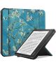 Kobo Libra 2 Hoes Origami Book Case met Standaard Flower Print