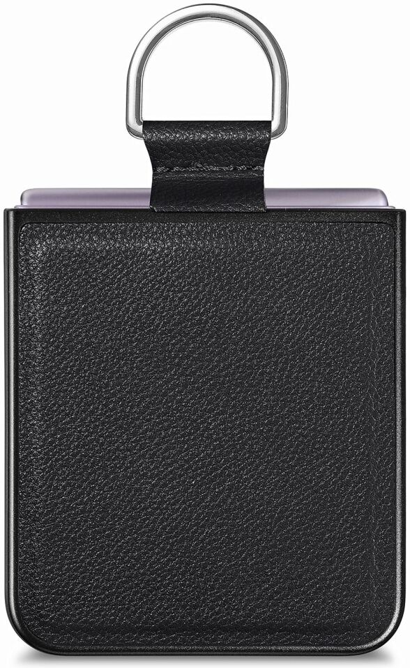 Motorola Razr 40 Hoesje met Kunstleer Coating Back Cover Zwart afbeelding 5