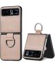 Motorola Razr 40 Hoesje met Kunstleer Coating Back Cover Grijs