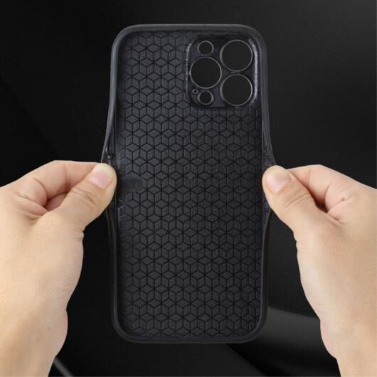 AZNS Apple iPhone 15 Pro Max Hoesje met Kunstleer Coating Zwart afbeelding 4