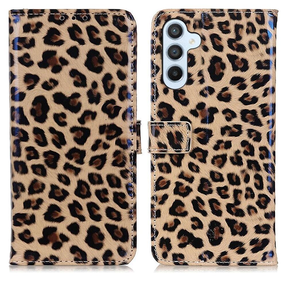 Samsung Galaxy M34 5G Hoesje Portemonnee Book Case Luipaard Print afbeelding 1