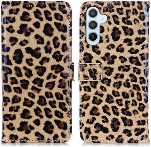 Samsung Galaxy M34 5G Hoesje Portemonnee Book Case Luipaard Print afbeelding 1