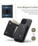 DG Ming Apple iPhone 15 Pro Hoesje met Magnetische Kaarthouder Zwart