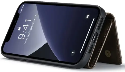 DG Ming iPhone 15 Pro Max Hoesje met Magnetische Kaarthouder Coffee afbeelding 9