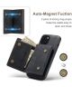 DG Ming Apple iPhone 15 Hoesje met Magnetische Kaarthouder Zwart