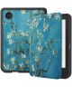 Kobo Clara 2E Hoes Tri-Fold Book Case met Flower Print