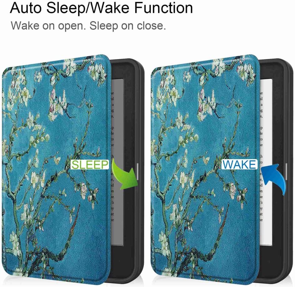 Kobo Clara 2E Hoes Tri-Fold Book Case met Flower Print afbeelding 5