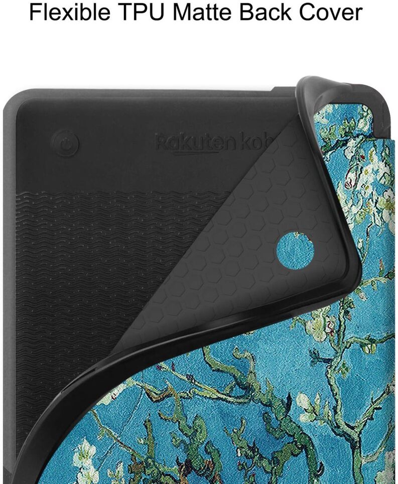 Kobo Clara 2E Hoes Tri-Fold Book Case met Flower Print afbeelding 6