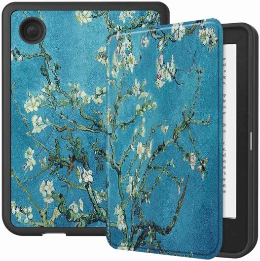 Kobo Clara 2E Hoes Tri-Fold Book Case met Flower Print afbeelding 1