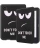 Kobo Clara 2E Hoes Book Case met Don't Touch Print