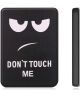 Kobo Clara 2E Hoes Book Case met Don't Touch Print
