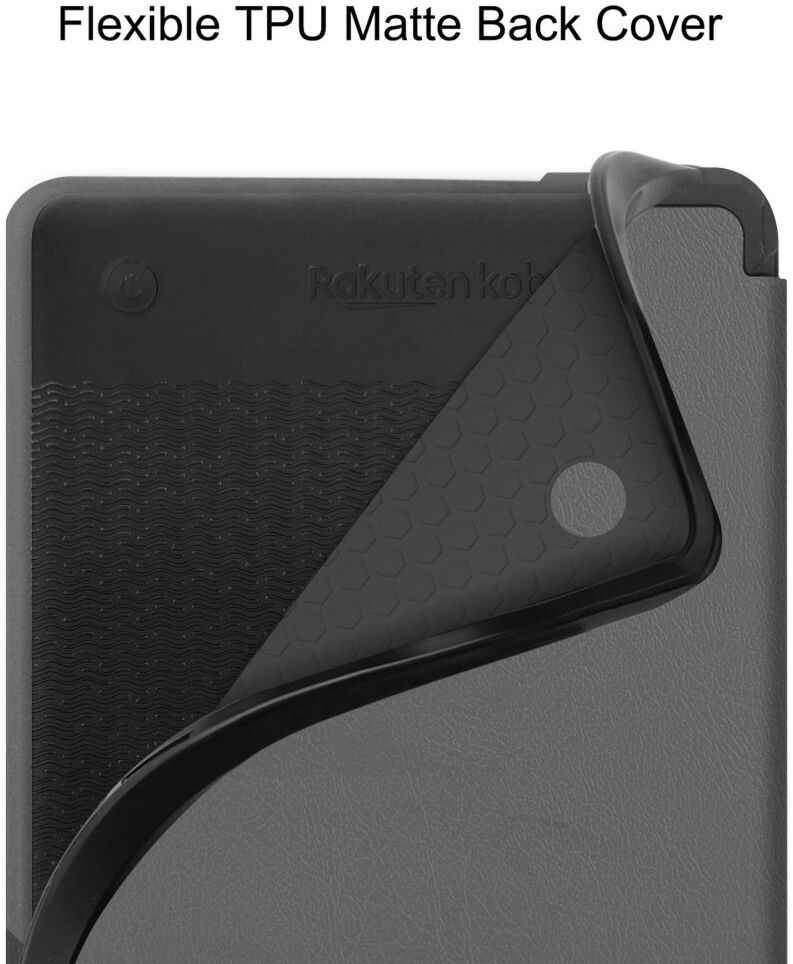 Kobo Clara 2E Hoes Book Case Beschermhoes Grijs afbeelding 6