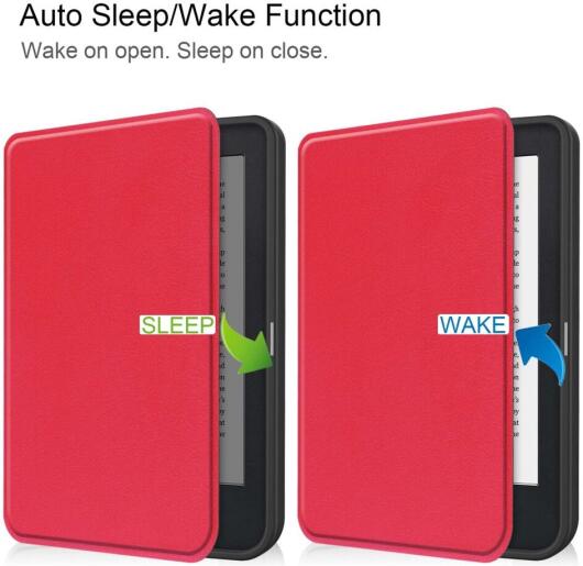 Kobo Clara 2E Hoes Book Case Beschermhoes Rood afbeelding 4