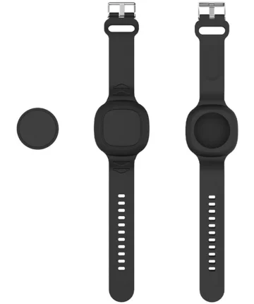 Samsung Galaxy SmartTag Hoesje Waterbestendig Kids Polsbandje Zwart Hoesjes