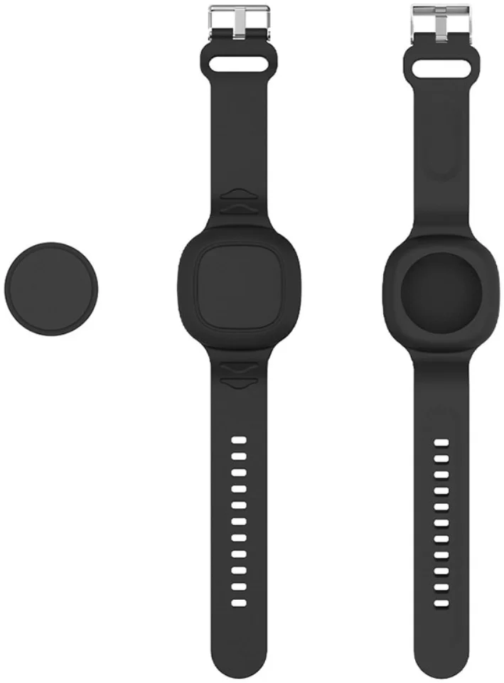Samsung Galaxy SmartTag Hoesje Waterbestendig Kids Polsbandje Zwart afbeelding 1