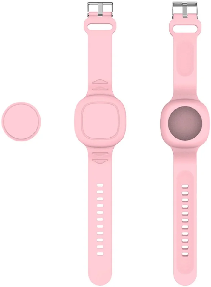 Samsung Galaxy SmartTag Hoesje Waterbestendig Kids Polsbandje Roze afbeelding 1