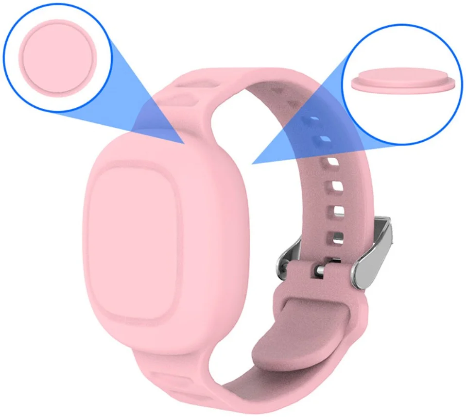 Samsung Galaxy SmartTag Hoesje Waterbestendig Kids Polsbandje Roze afbeelding 2