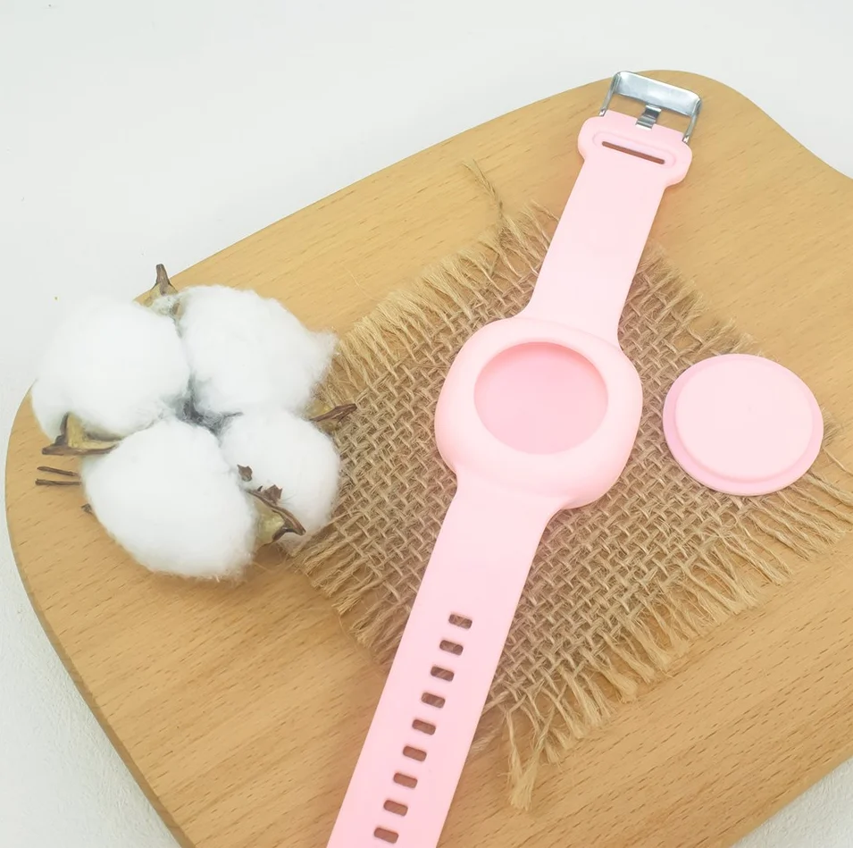 Samsung Galaxy SmartTag Hoesje Waterbestendig Kids Polsbandje Roze afbeelding 7