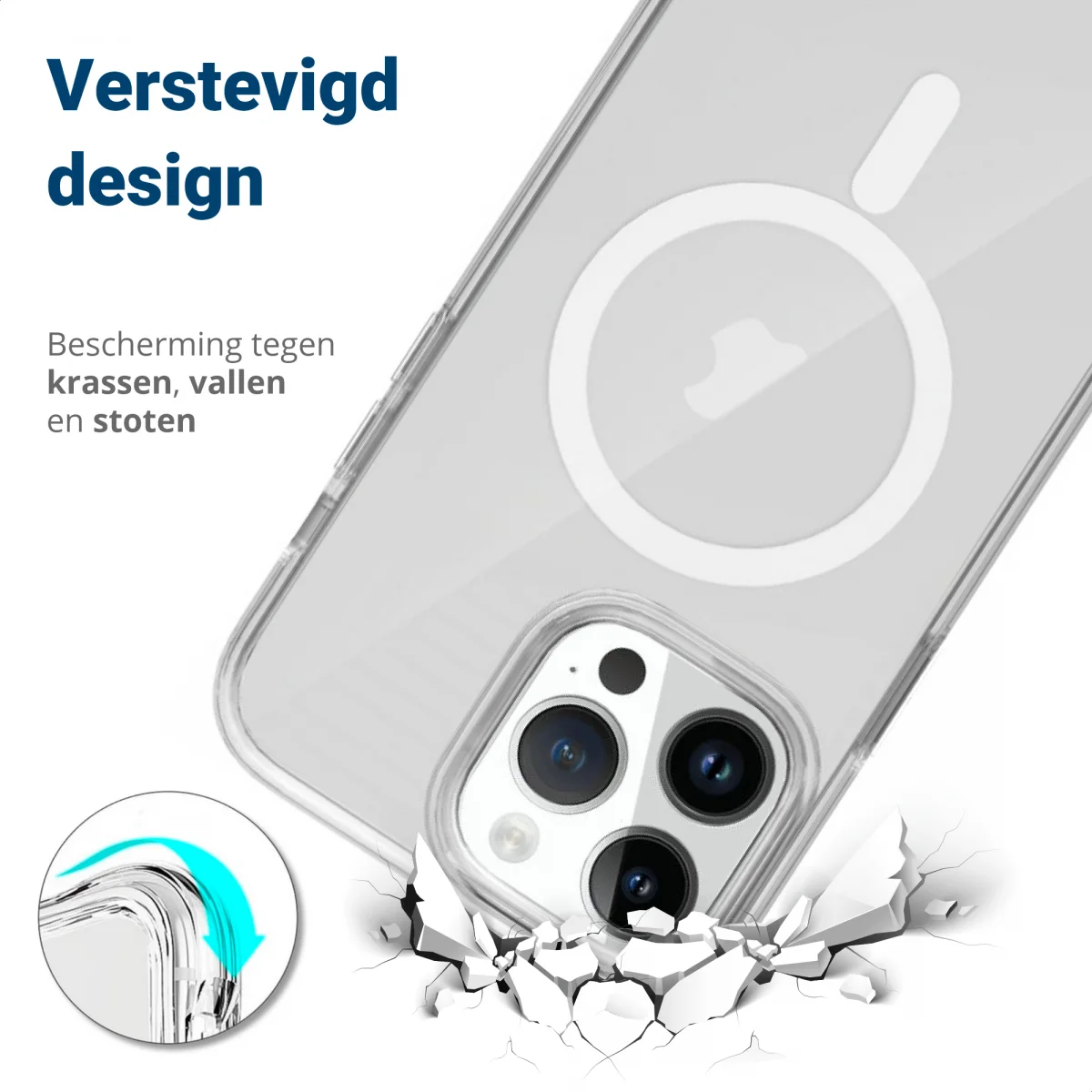 iPhone 15 Pro Max MagSafe Hoesje Schokbestendig en Dun TPU Transparant afbeelding 2