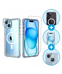 Apple iPhone 15 Magsafe Hoesje + Screen Protector + Camera Protector afbeelding
