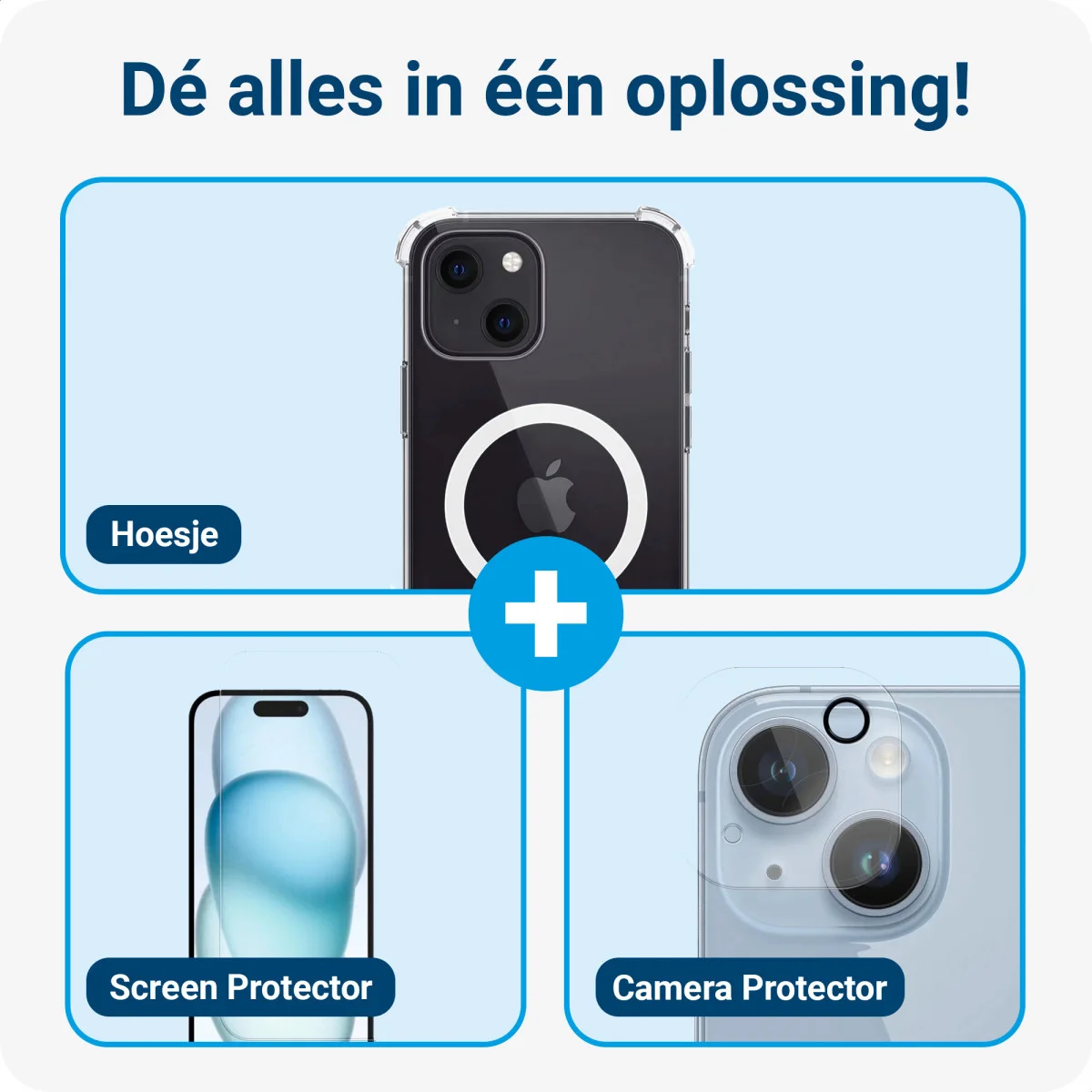 Apple iPhone 15 Magsafe Hoesje + Screen Protector + Camera Protector afbeelding 2