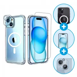Apple iPhone 15 Magsafe Hoesje + Screen Protector + Camera Protector