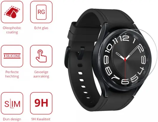 Rosso - Samsung Galaxy Watch 6 Classic 43MM 9H Tempered Glass afbeelding 2