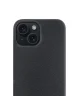 Minim Apple iPhone 15 Hoesje Echt Leer Back Cover Zwart