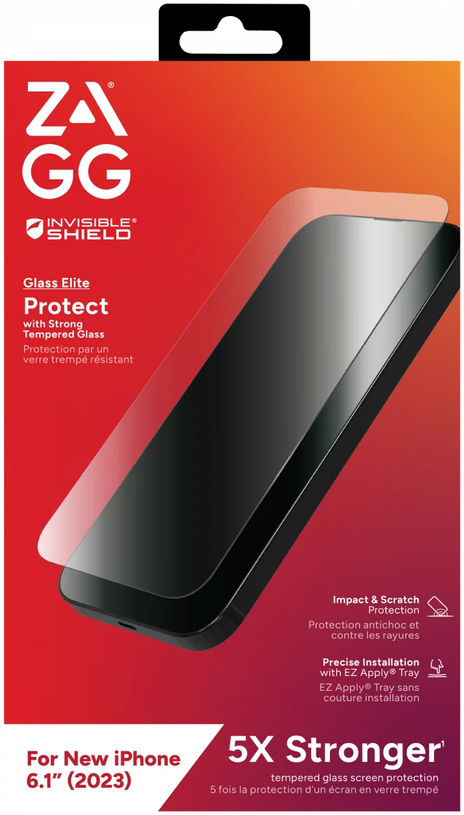 ZAGG InvisibleShield Glass Elite Apple iPhone 15 Screen Protector afbeelding 1