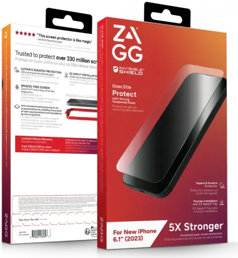 ZAGG InvisibleShield Glass Elite Apple iPhone 15 Screen Protector afbeelding 4
