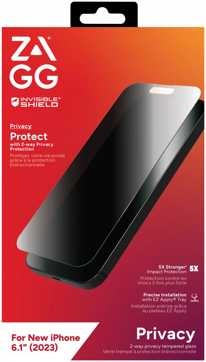 ZAGG InvisibleShield Glass Elite Apple iPhone 15 Privacy Glass afbeelding 1