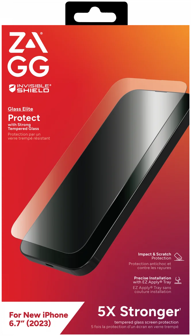 ZAGG InvisibleShield Glass Elite Apple iPhone 15 Plus Screen Protector afbeelding 1