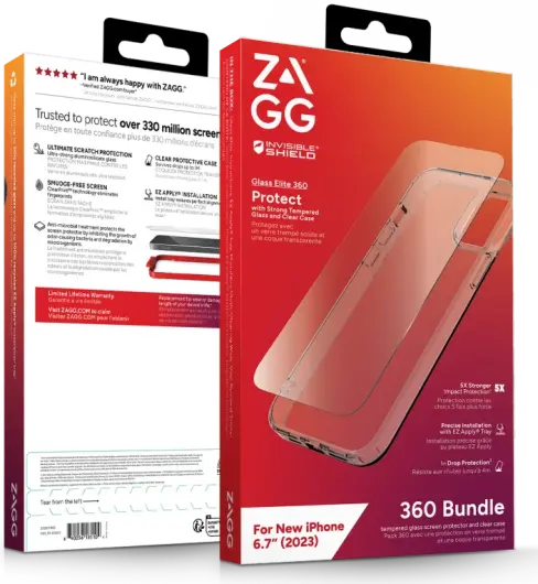 ZAGG InvisibleShield - Hoesje + Tempered glass in 1 - iPhone 15 Plus afbeelding 5