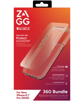 ZAGG InvisibleShield 360 Bundel Apple iPhone 15 Pro Full Protection Hoesjes
