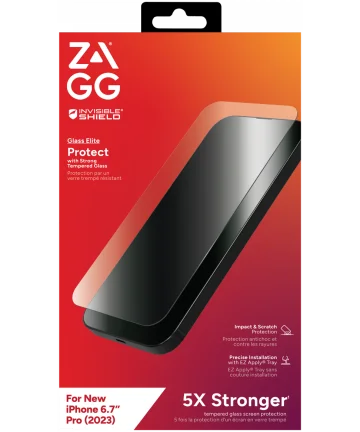 ZAGG InvisibleShield Glass Elite iPhone 15 Pro Max Screen Protector Screen Protectors