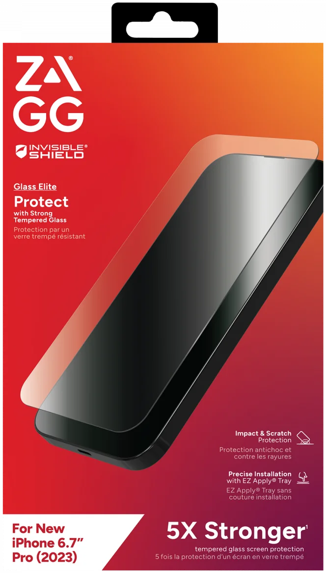 ZAGG InvisibleShield Glass Elite iPhone 15 Pro Max Screen Protector afbeelding 1