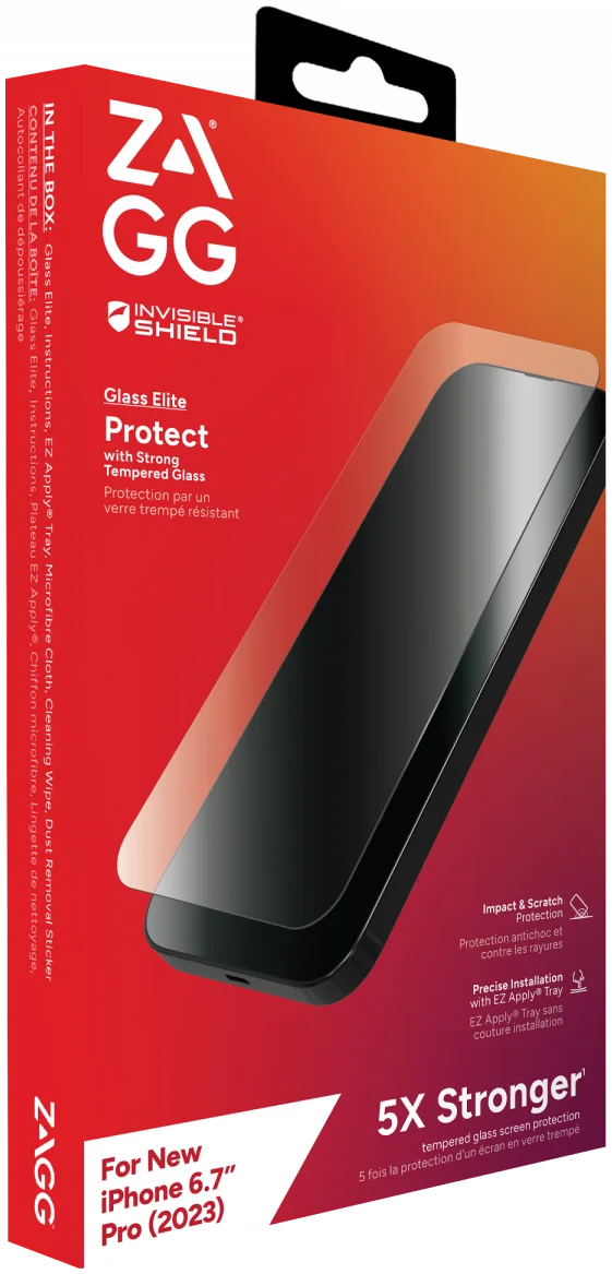 ZAGG InvisibleShield Glass Elite iPhone 15 Pro Max Screen Protector afbeelding 3