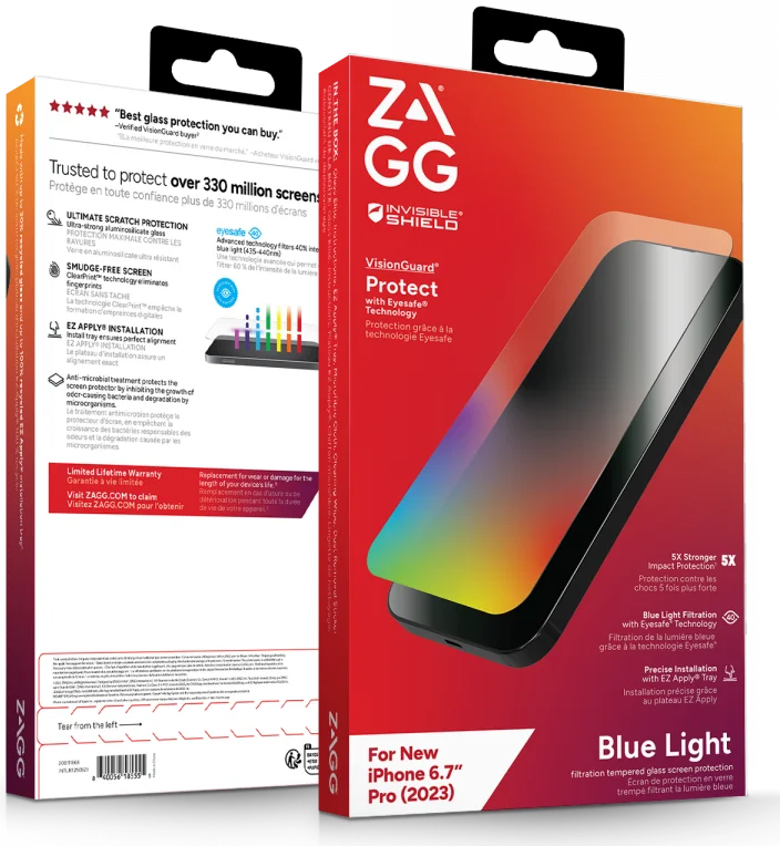 ZAGG InvisibleShield Glass Elite VG iPhone 15 Pro Max Screen Protector afbeelding 4